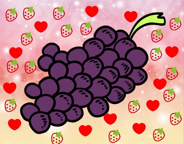 Desenho Uvas roxas pintado por nandinhaz
