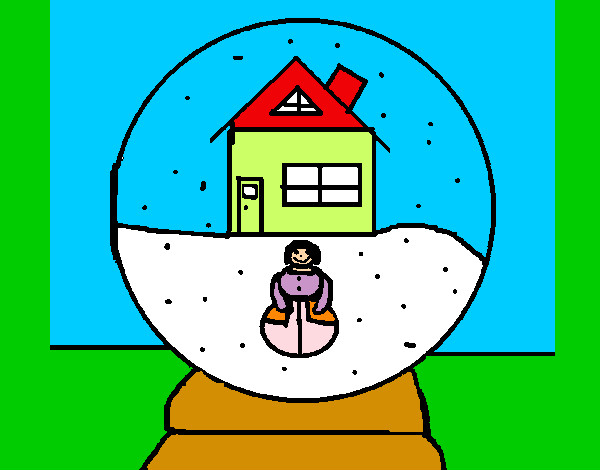 Desenho Bola de neve pintado por luisa29