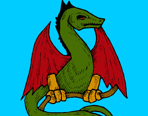Desenho Dragão  2 pintado por Alquimista
