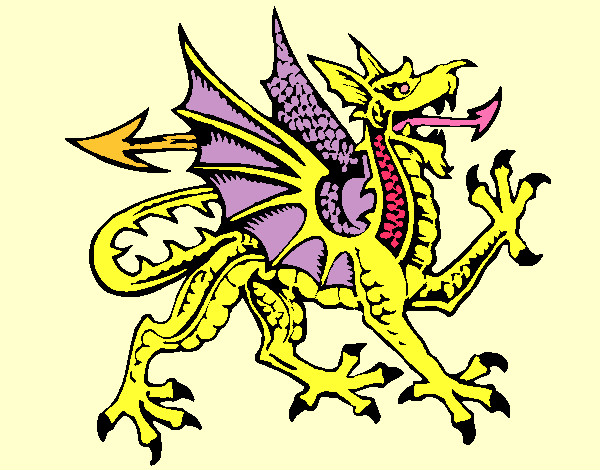 Desenho Dragão agressivo pintado por Alquimista