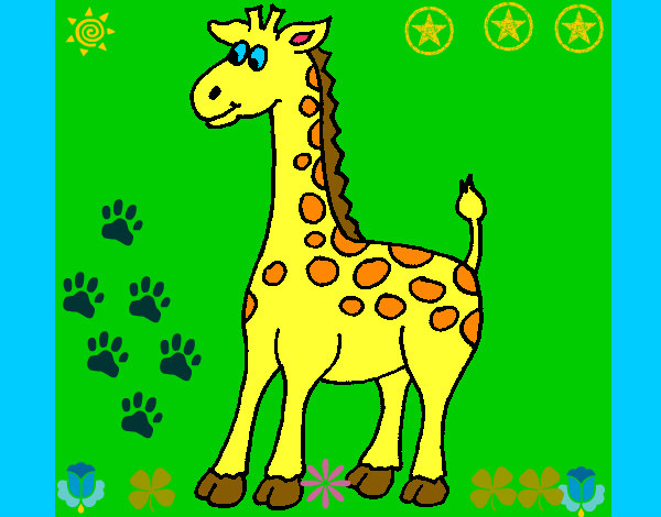 Desenho Girafa 4 pintado por fabiof