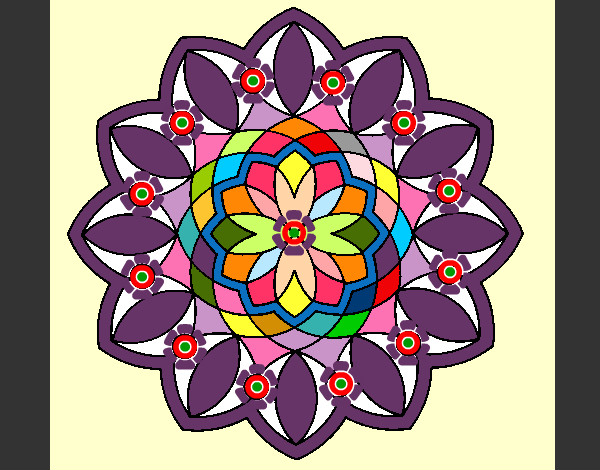 Desenho Mandala 3 pintado por Biab