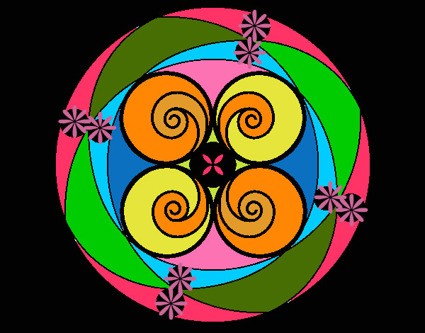 Desenho Mandala 5 pintado por Biab