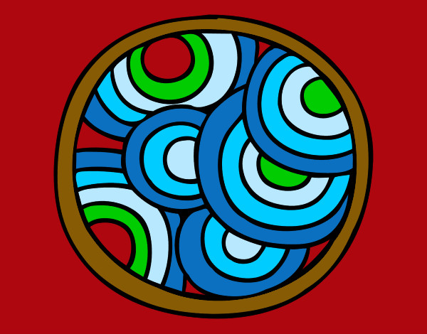 Desenho Mandala circular pintado por luisa29