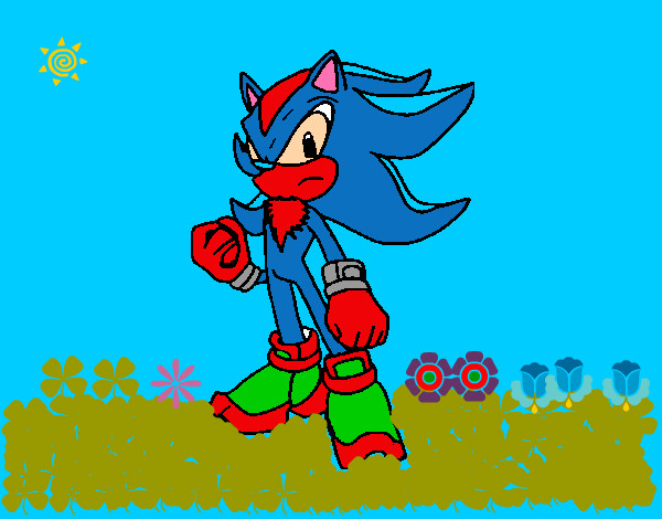Desenho Sonic pintado por fabiof
