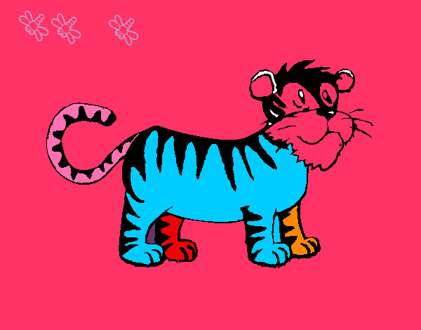Desenho Tigre pintado por andreluiz
