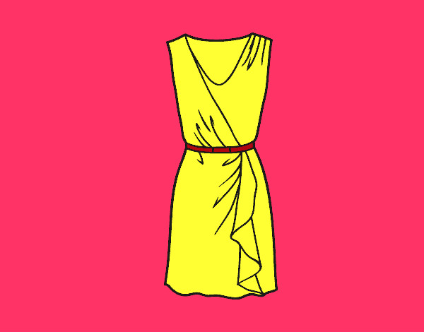 Desenho Vestido simples pintado por marinatica