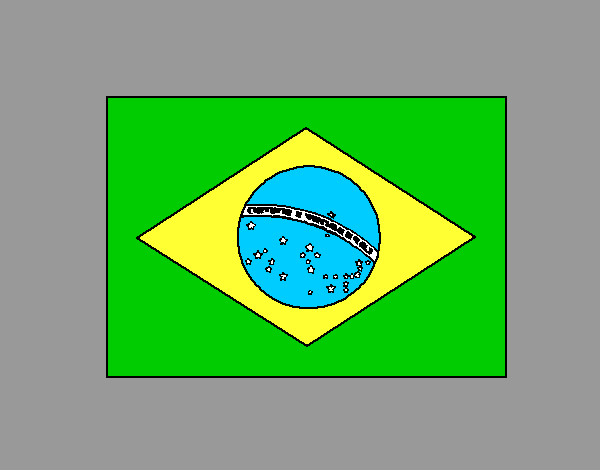 Desenho Brasil pintado por Rebecali