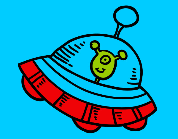 Desenho Extraterrestre na nave espacial pintado por jorge1