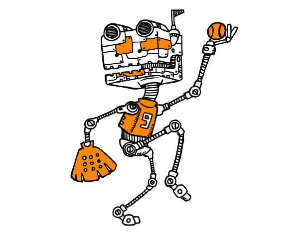 Robô jogando basebol