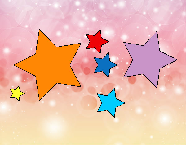 Desenho 6 estrela pintado por Demi