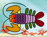Desenho Crustáceo pintado por klein78