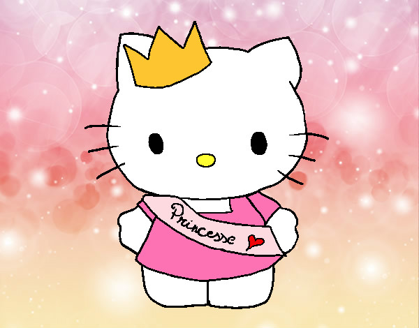 Desenho Kitty princesa pintado por Demi