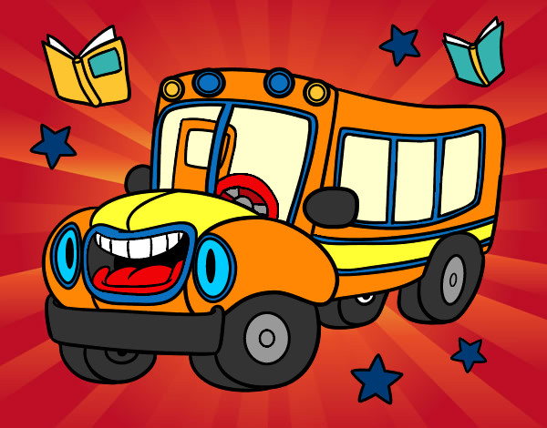 Desenho Ônibus animado pintado por marciele