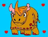 Desenho Rinoceronte 4 pintado por quezia05