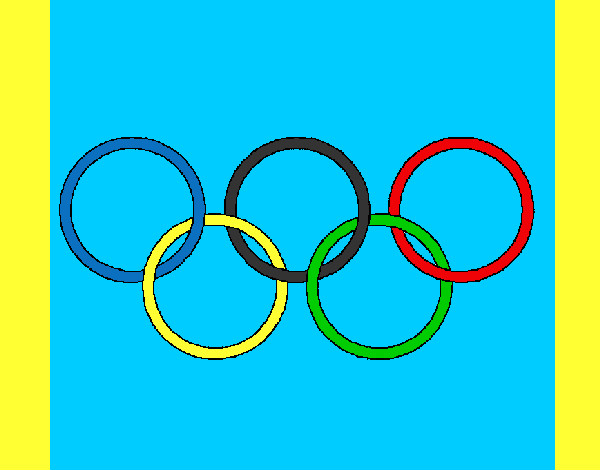Desenho Argolas dos jogos olimpícos pintado por aduilio
