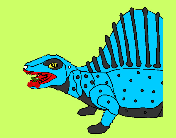 Desenho Dinossauro pintado por bibiella