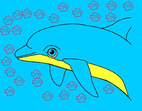 Desenho Golfinho pintado por bibiella
