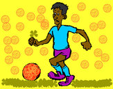 Desenho Jogador de futebol pintado por aduilio