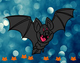 Desenho Morcego feliz pintado por bibiella