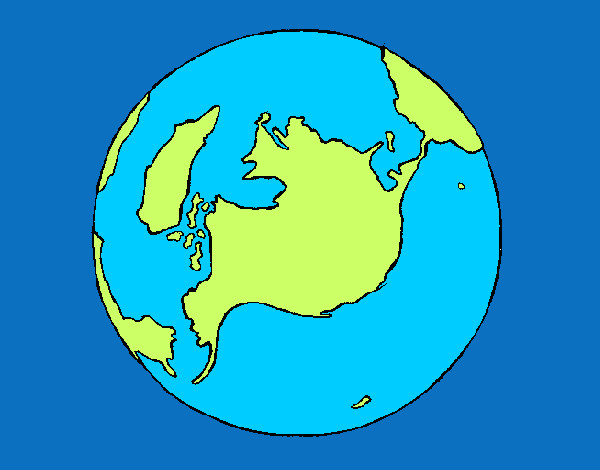 Desenho Planeta terra pintado por bibiella