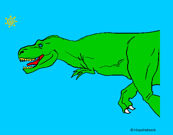 Desenho Tiranossaurus Rex pintado por bibiella