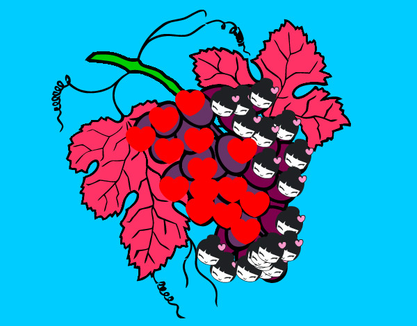 Desenho Cacho de uvas pintado por NathaliaL