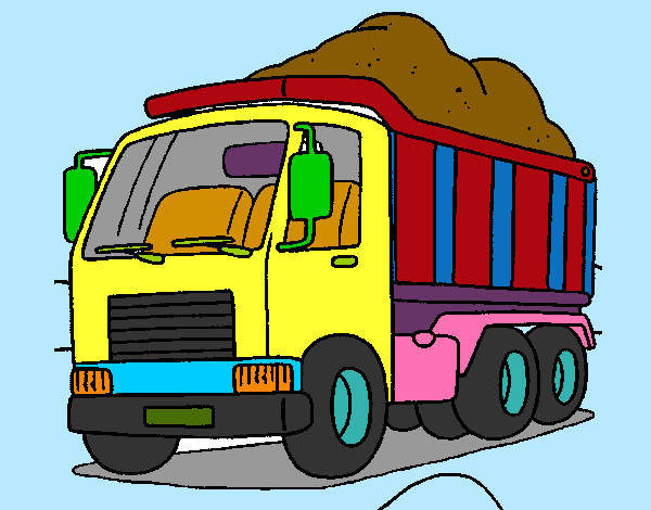 Desenho Camião de carga pintado por sandramara