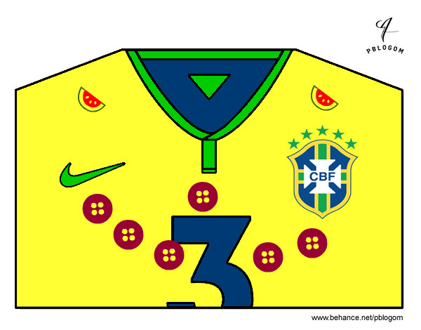 Desenho Camisa da copa do mundo de futebol 2014 do Brasil pintado por EduardoT