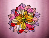 Desenho Flor de dahlia pintado por MariaSM