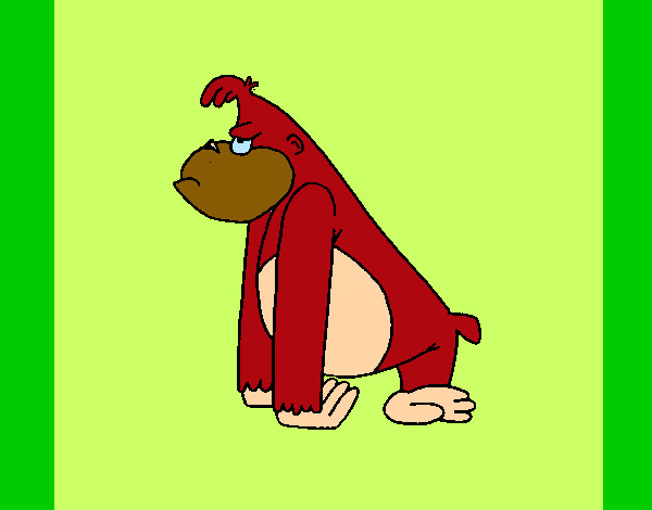 Desenho Macaco aborrecido pintado por EduardoT