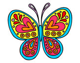 Desenho Mandala borboleta pintado por Vera30