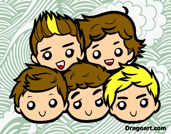 Desenho One Direction 2 pintado por Lays1Malik