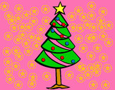 Desenho Árvore de natal II pintado por Cristiinna