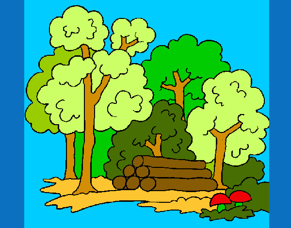 Desenho Bosque pintado por julials