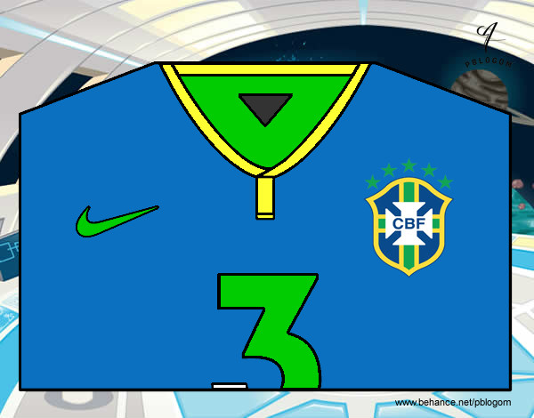 Desenho Camisa da copa do mundo de futebol 2014 do Brasil pintado por gustavocau