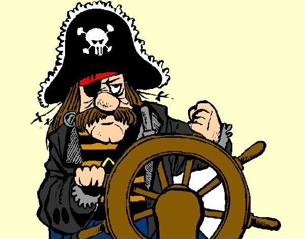 Desenho Capitão pirata pintado por bellscher