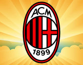 Desenho Emblema do AC Milan pintado por Riquelme