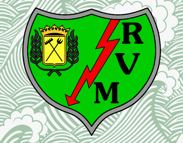 Desenho Emblema do Rayo Vallecano de Madrid pintado por Riquelme