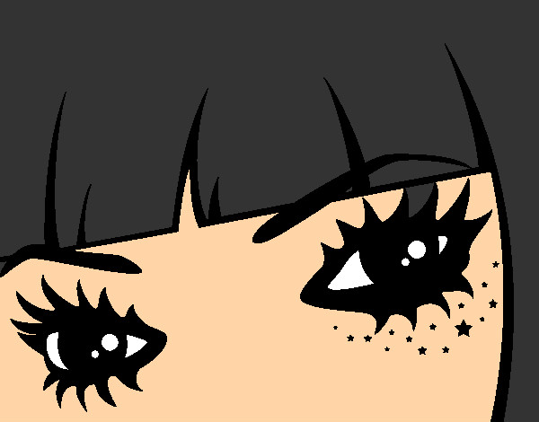 Desenho Emo olhos pintado por juul
