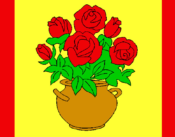 Desenho Jarro de flores pintado por Cristiinna