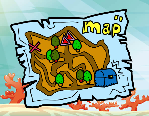 Desenho Mapa do tesouro pintado por EduardoT