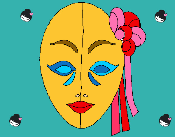 Desenho Máscara italiana pintado por julials