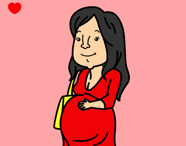 Desenho Mulher grávida pintado por Cristiinna