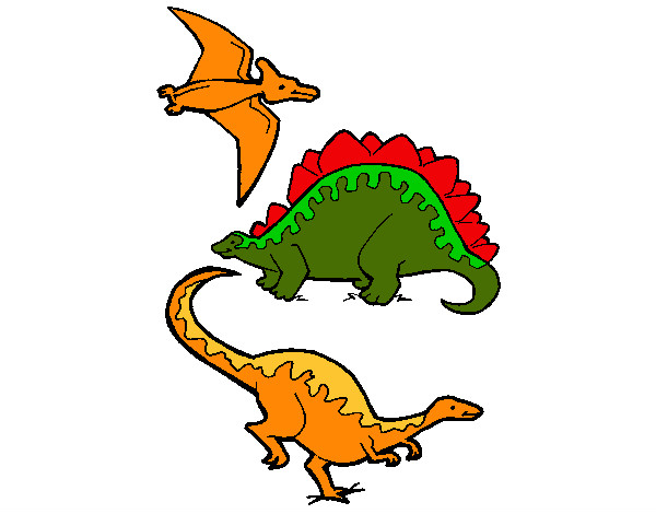 Desenho Três classes de dinossauros pintado por Jardel508