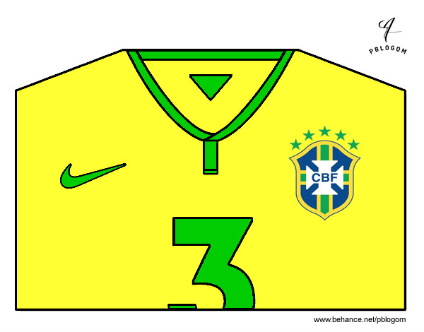 Desenho Camisa da copa do mundo de futebol 2014 do Brasil pintado por lucasa