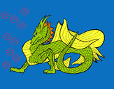 Desenho Dragão de mar pintado por Dado