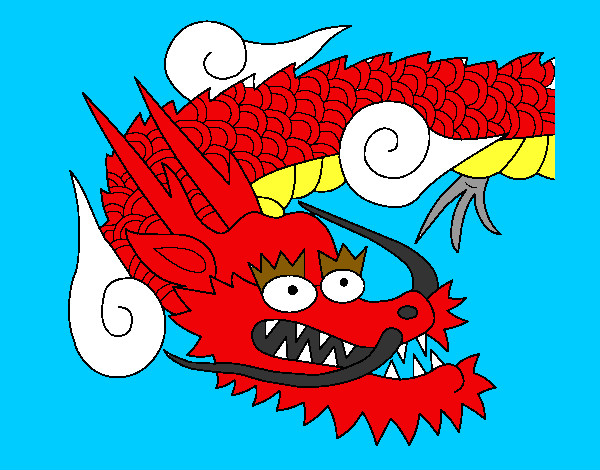 Desenho Dragão japonês II pintado por Dado