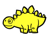 Desenho Estegossauro jovem pintado por joaoarthur