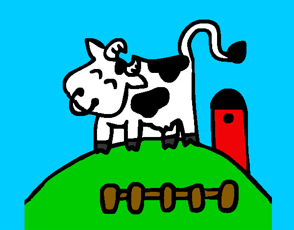 Desenho Vaca feliz pintado por Dado